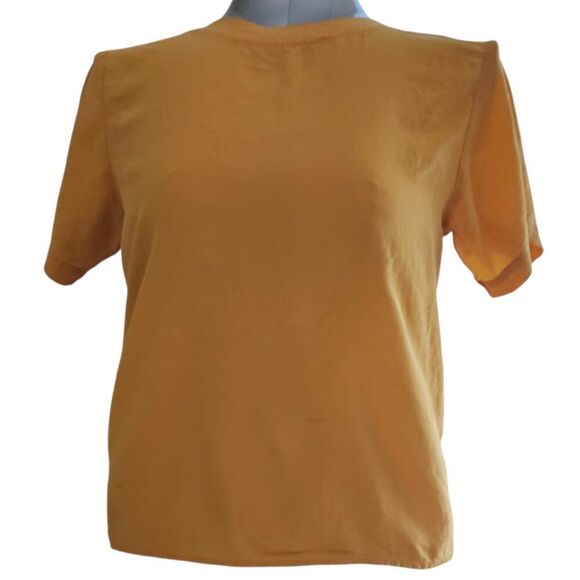 Anna and Frank Women’s Vintage Blouse Small Peach Scoop Neck Excellent Condition - Picture 1 of 5